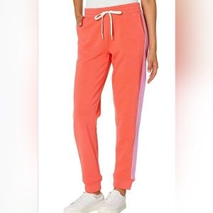 PJ Salvage Coral Sweatpant joggers  with pink stripe M NWT